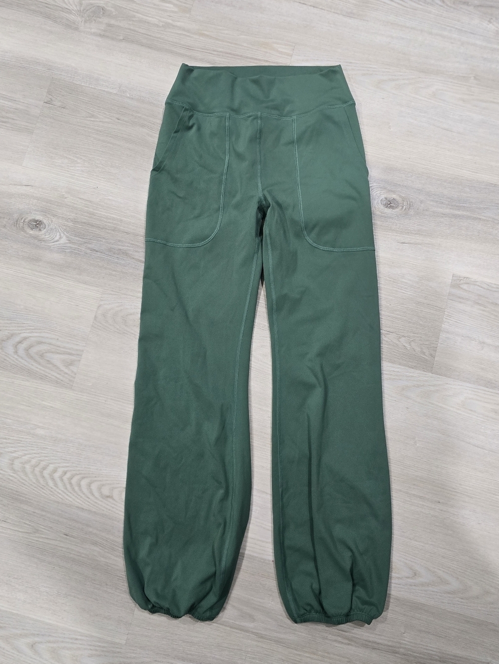 Mono B Venice Bubble Hem Leggings Green Size L - Picture 2 of 7